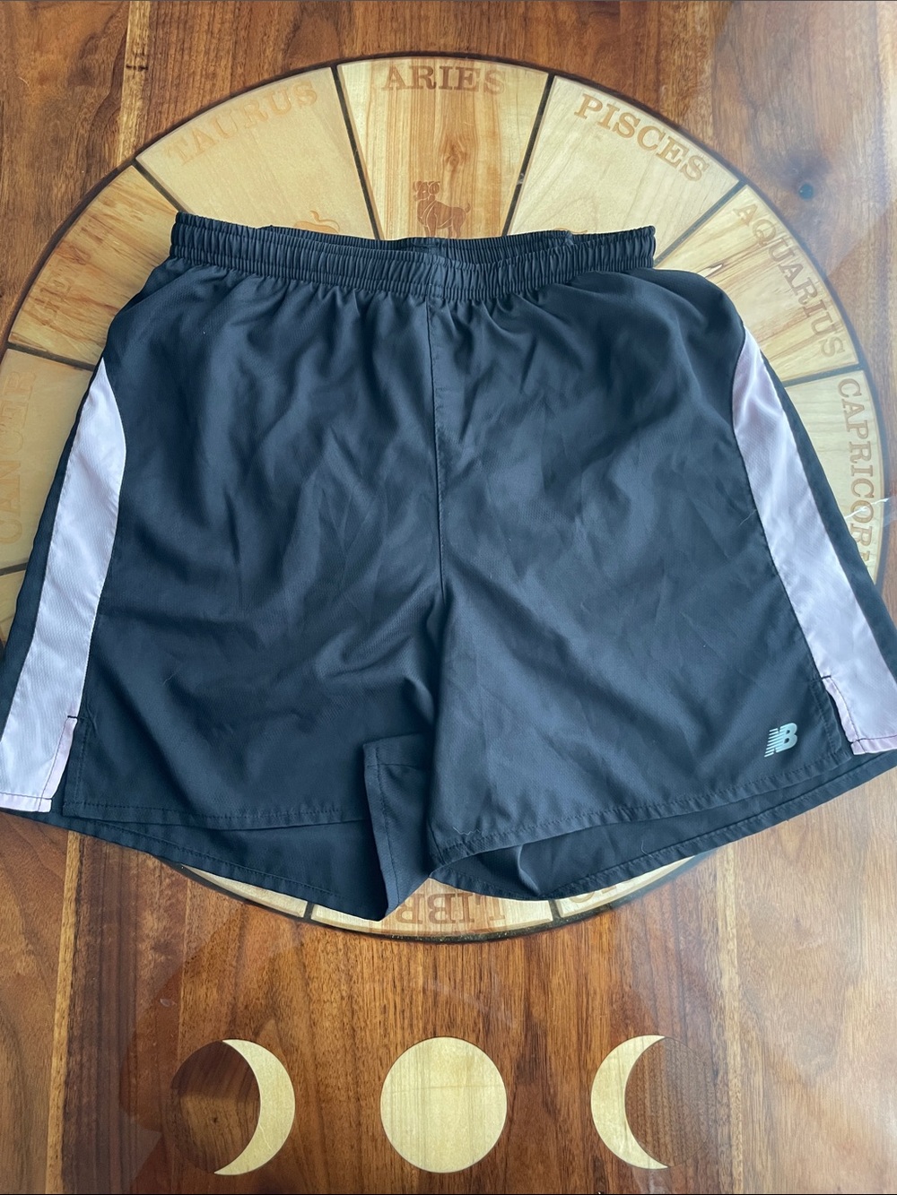 New Balance athletic shorts black and light pink